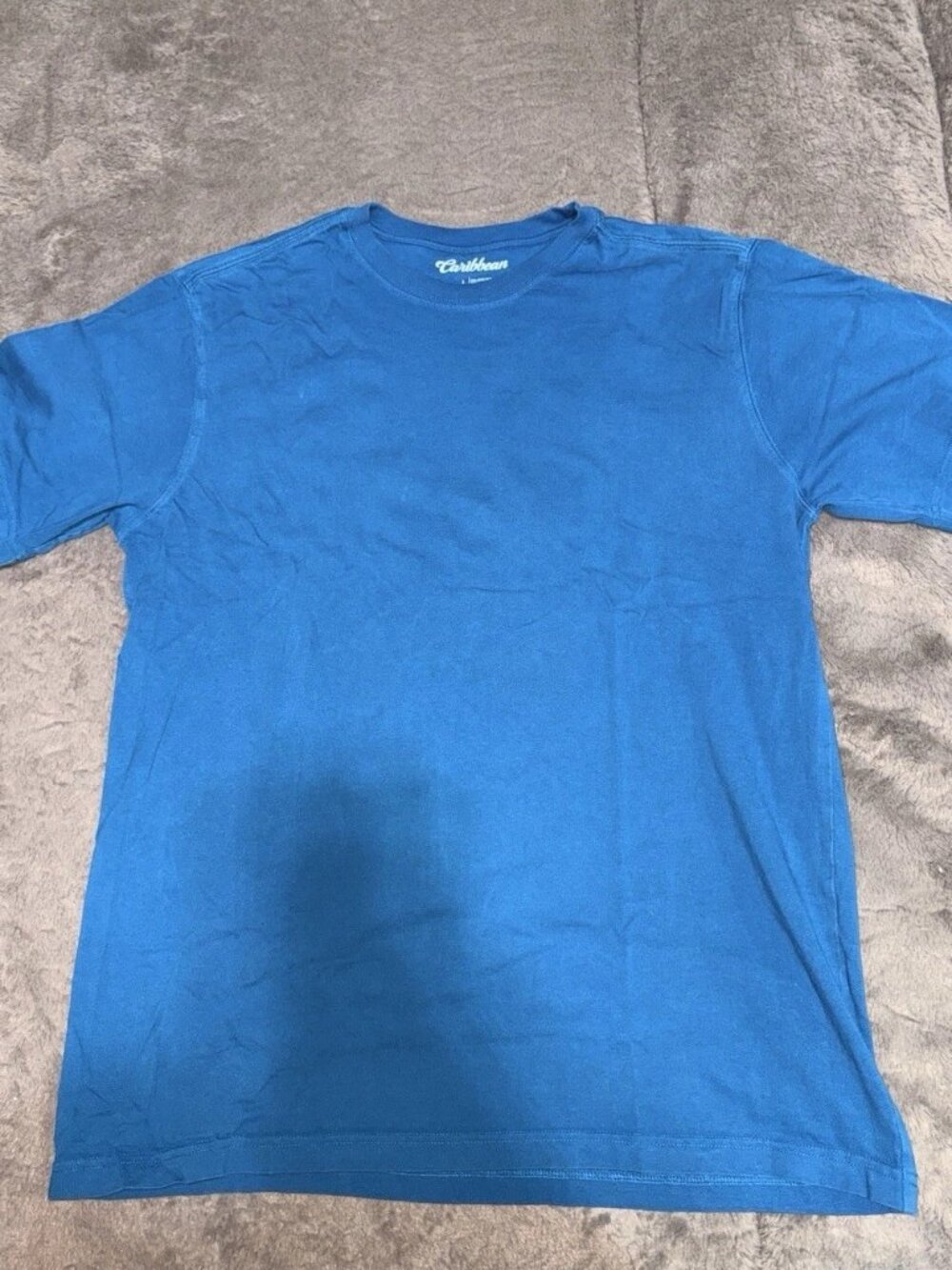 Caribbean Toucan T-Shirt Mens Large Blue 100% Cotton Graphic